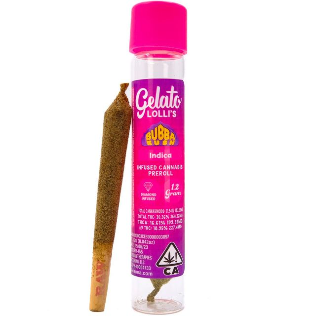 Bubba Kush Lolli's Diamond Infused Pre-Roll Gelato