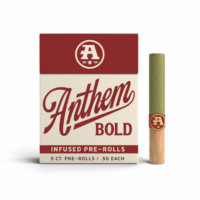Rocket Glare 5 Pack .5g Infused Wood Tip Pre-Rolls Anthem