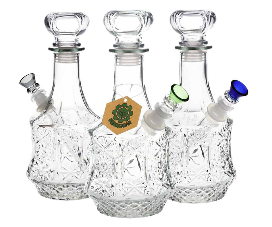 Vintage Decanter Style Glass Water Pipe