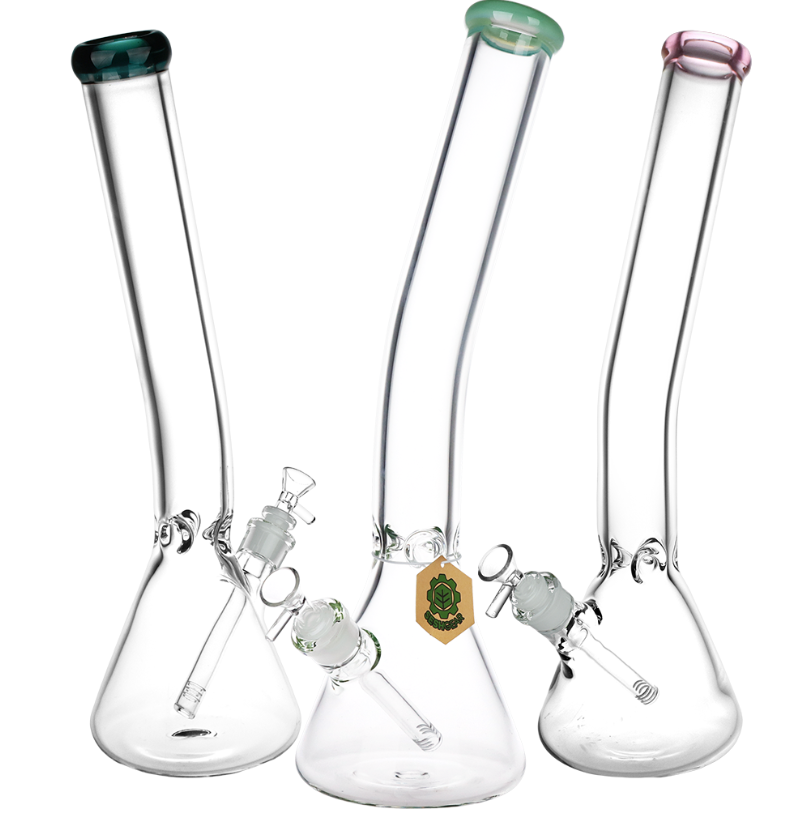 Classic Bent Neck Beaker Glass Water Pipe