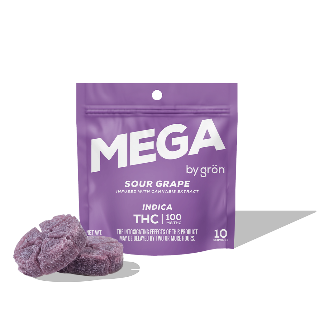 Gron Sour Grape MEGA Gummy 1pk 100mg