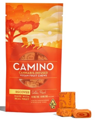 Camino Chews Golden Peach 'Recover' Gummies 10mg 10pk
