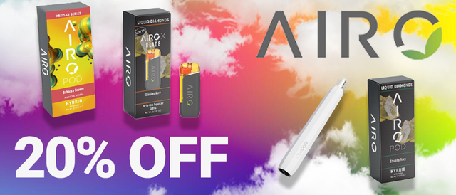 Cannabis Promo, Cannabis Sales, Cannabis Discounts, Cannabis on Sale, AIRO EDLP 20%