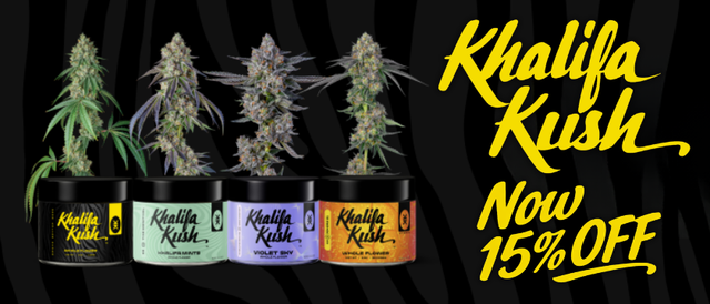 Cannabis Promo, Cannabis Sales, Cannabis Discounts, Cannabis on Sale, 15% Off Khalifa Kush