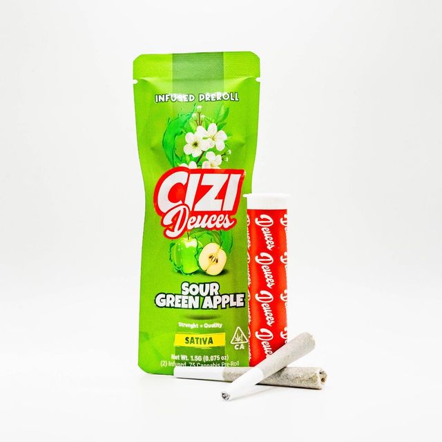 Cizi 2x0.75G Infused Pre-Roll - Sour Green Apple (S) Preroll 0.75g Cizi