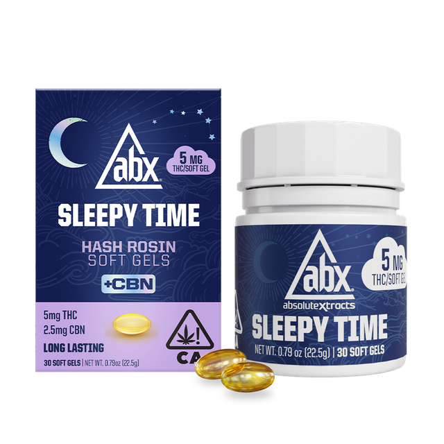 Sleepy Time | Solventless and CBN Soft Gels 5mg THC 30ct ABX
