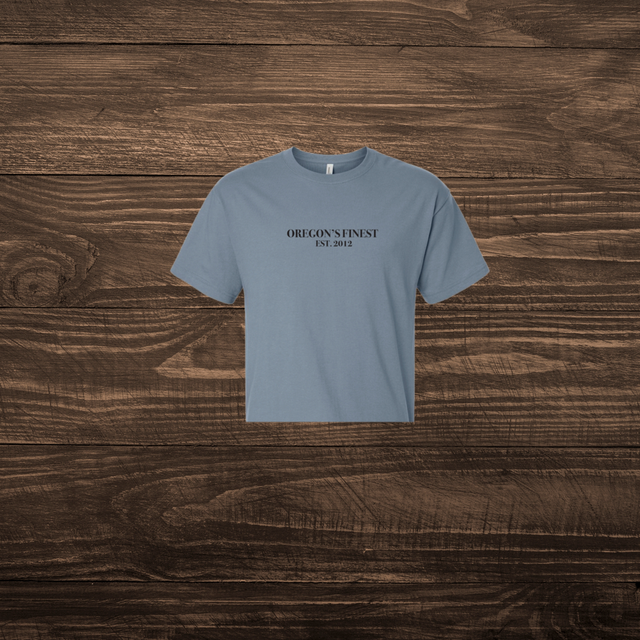 Heavyweight Tee Dusty Blue Lar Oregon's Finest