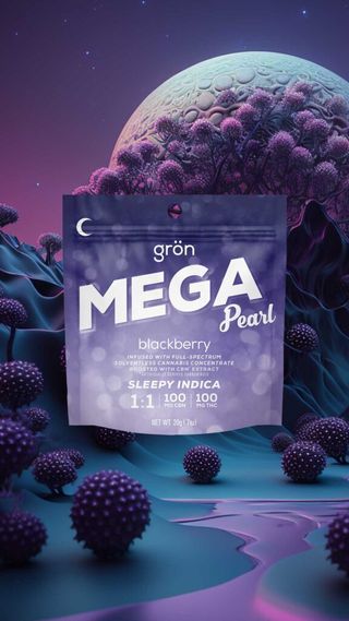 Mega Pearl | Blackberry THC:CBN Grön