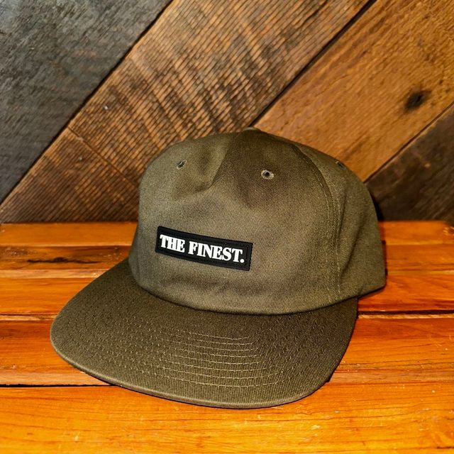 Leather Strapback Hat Buck w/ Bl Oregon's Finest