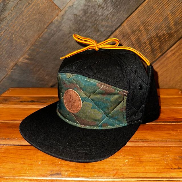 7-Panel Trapper Hat Camo/Black Oregon's Finest