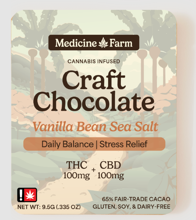 Craft Chocolate | Vanilla Bean Sea Salt 1:1 Medicine Farm