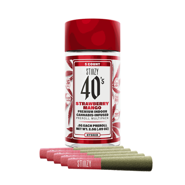 Infused 40's Strawberry Mango Preroll 5pk  STIIIZY