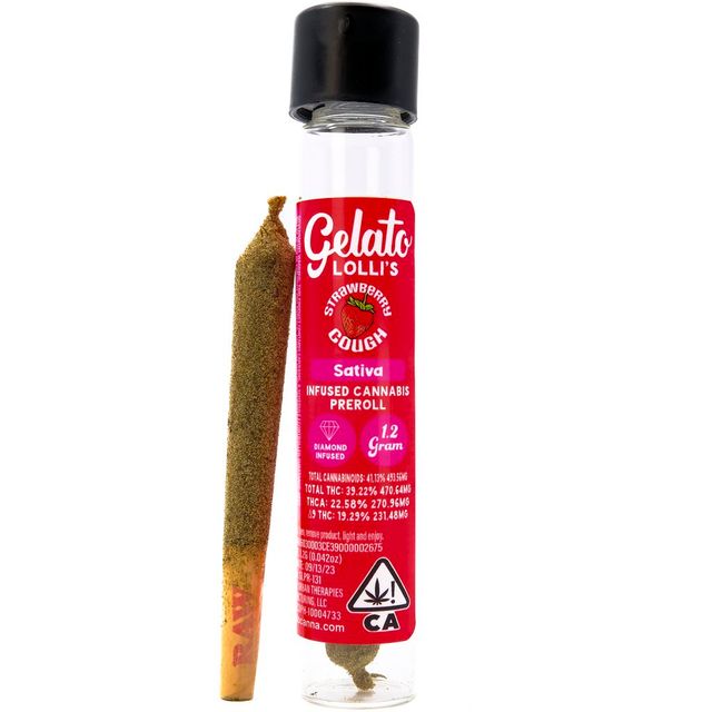 Strawberry Cough Diamond Infused Pre-Roll Gelato