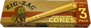 Unbleached King Size Zig Zag