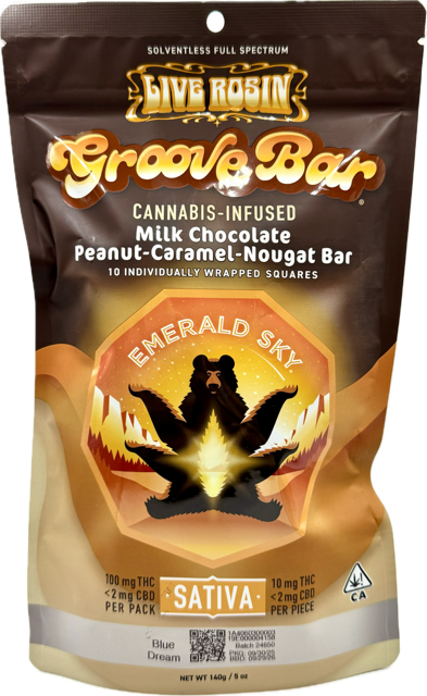 Emerald Sky — Sativa Milk Live Rosin Peanut Caramel Bites - 10mg, 10 pack