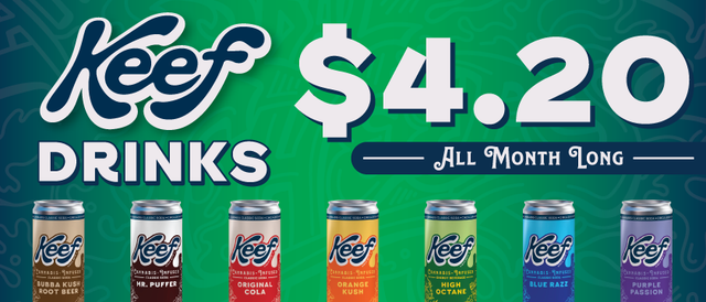 Cannabis Promo, Cannabis Sales, Cannabis Offers, Cannabis on Sale, $4.20 Keef All April Long