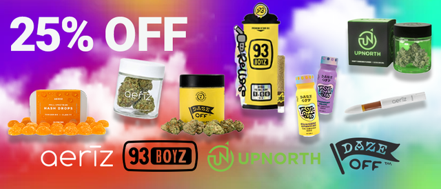 Cannabis Promo, Cannabis Sales, Cannabis Discounts, Cannabis on Sale, Aeriz Daily Deal 25%
