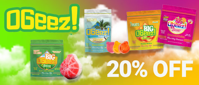 Cannabis Promo, Cannabis Sales, Cannabis Discounts, Cannabis on Sale, OGeez! EDLP 20%