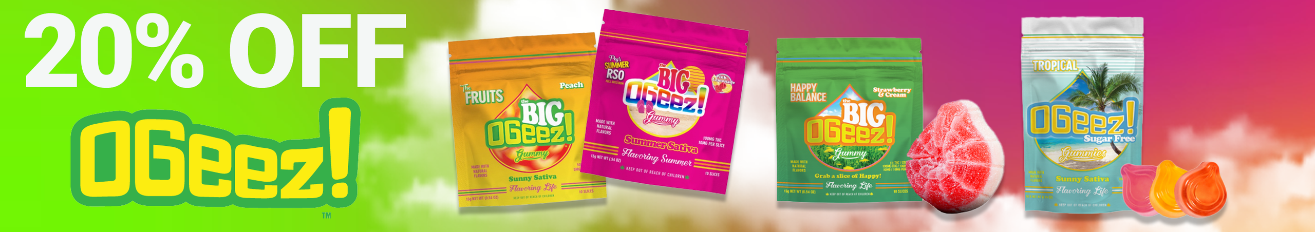 Cannabis Promo, Cannabis Sales, Cannabis Discounts, Cannabis on Sale, OGeez! EDLP 20%