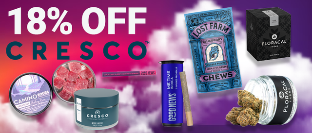 Cannabis Promo, Cannabis Sales, Cannabis Discounts, Cannabis on Sale, Cresco EDLP 18%