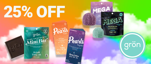 Cannabis Promo, Cannabis Sales, Cannabis Discounts, Cannabis on Sale, GRON Weekend 25%