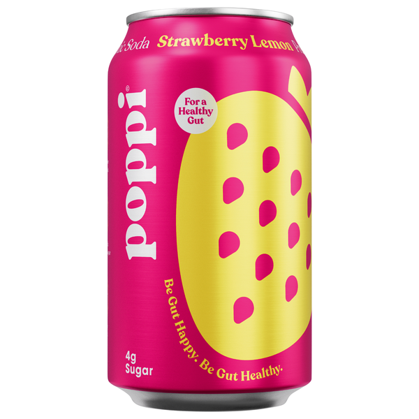 Prebiotic Soda Strawberry Lemon Poppi