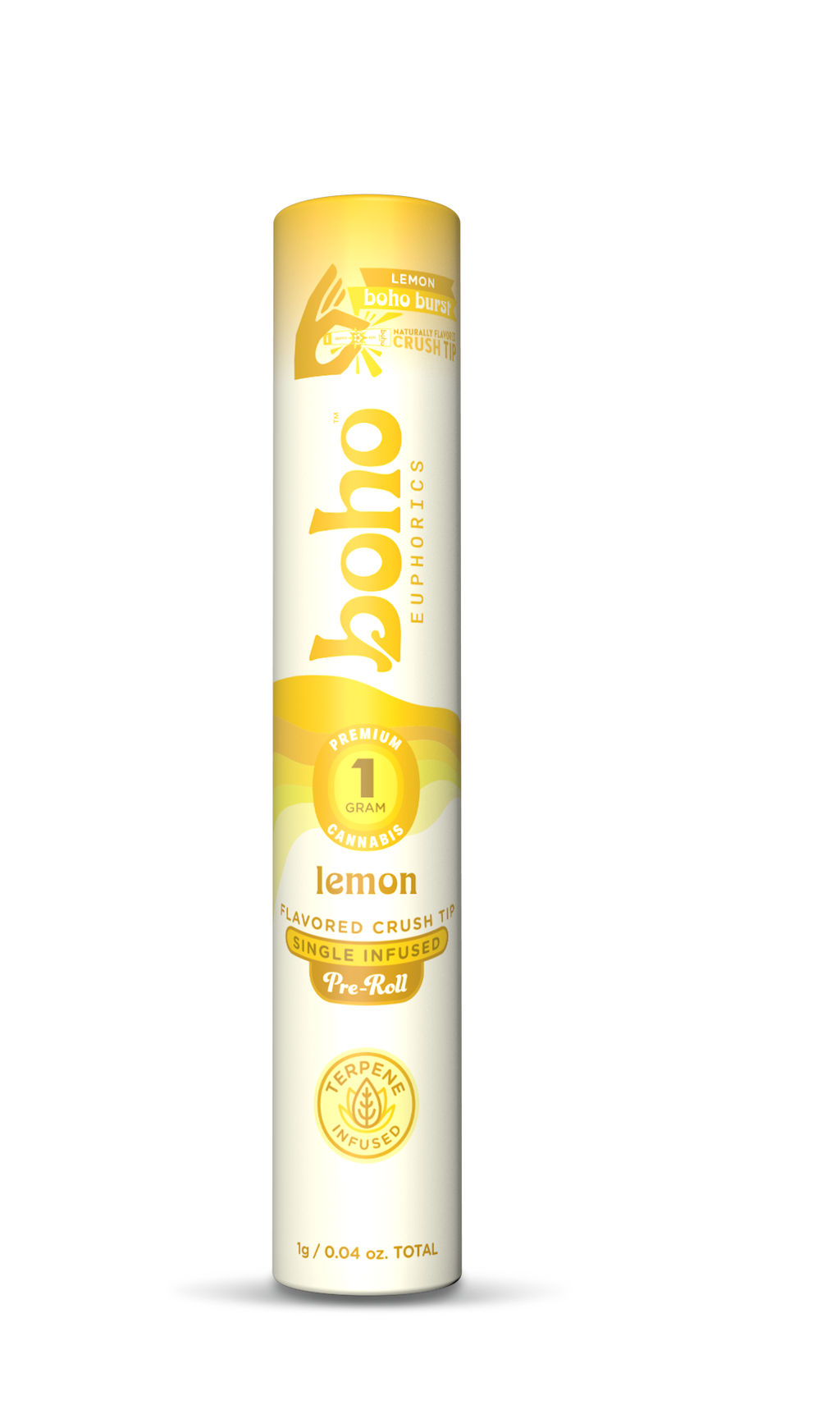 Boho Euphorics Lemon | Single Infused Pre Roll 1g