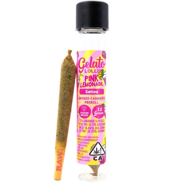 Pink Lemonade Lolli's Diamond Infused Pre-Roll Gelato