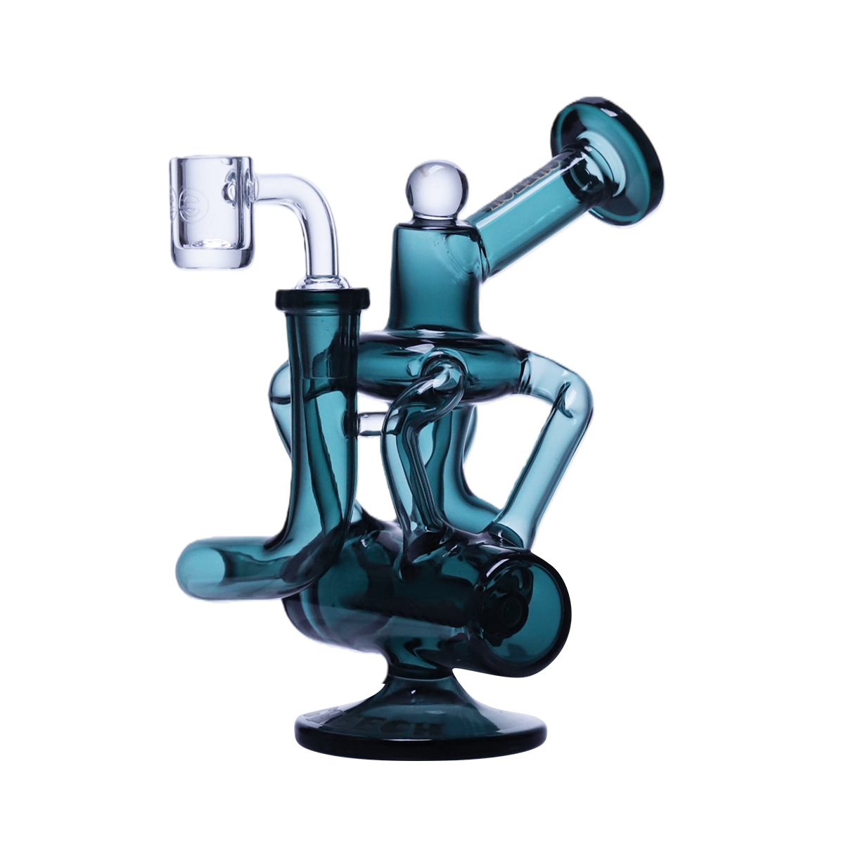 6.5" Clean Hits Recycler Water Pipe Cheech Glass