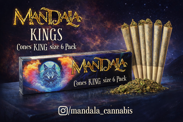 Kings Cones 6pk Mandala