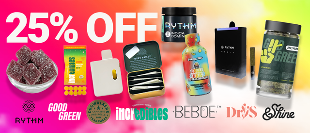 Cannabis Promo, Cannabis Sales, Cannabis Discounts, Cannabis on Sale, GTI Daily Deal 25%