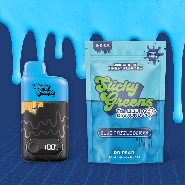 Blue Razzleberry Liquid Diamonds Sticky Greens