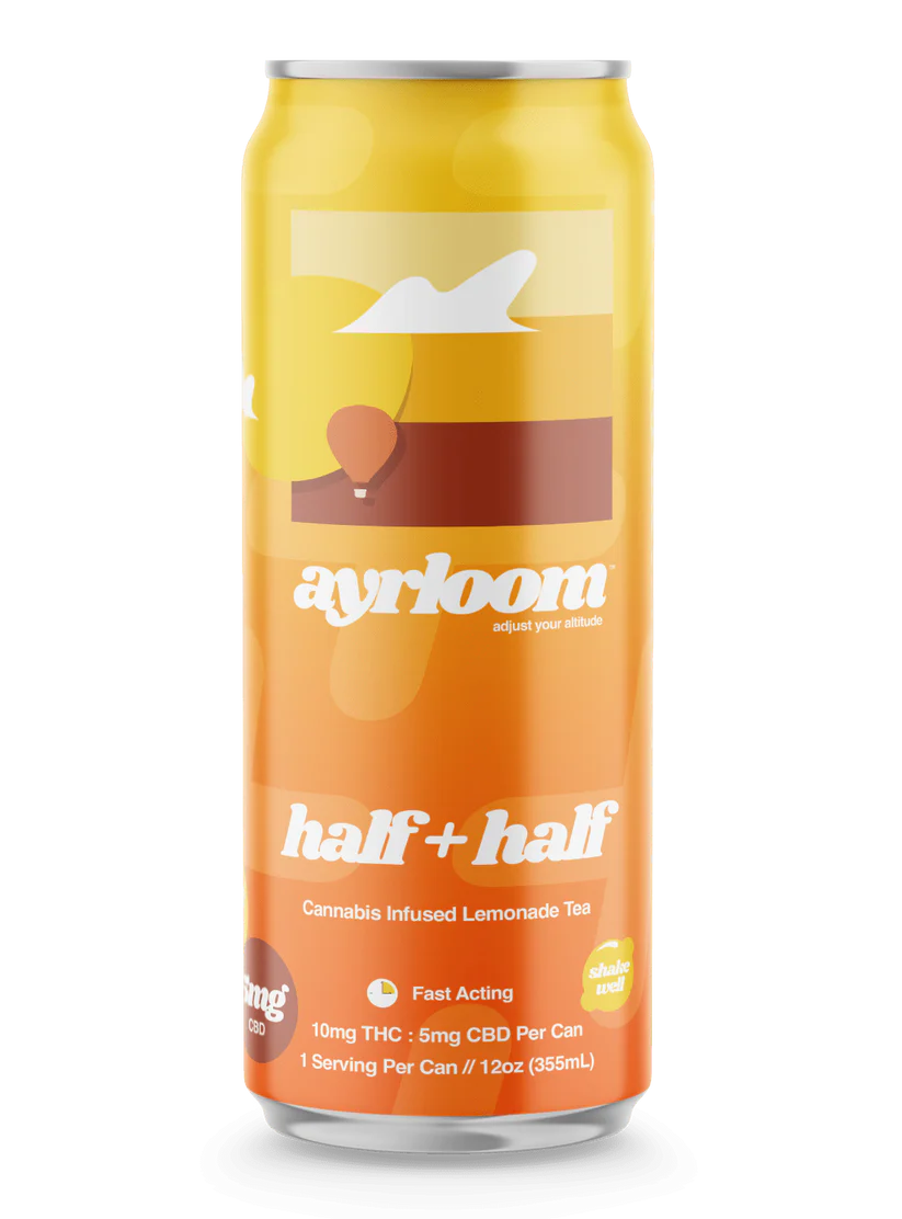AYRLOOM Half & Half Ice Tea : Lemonade 2:1 THC:CBD Canned Beverage 12 FL OZ