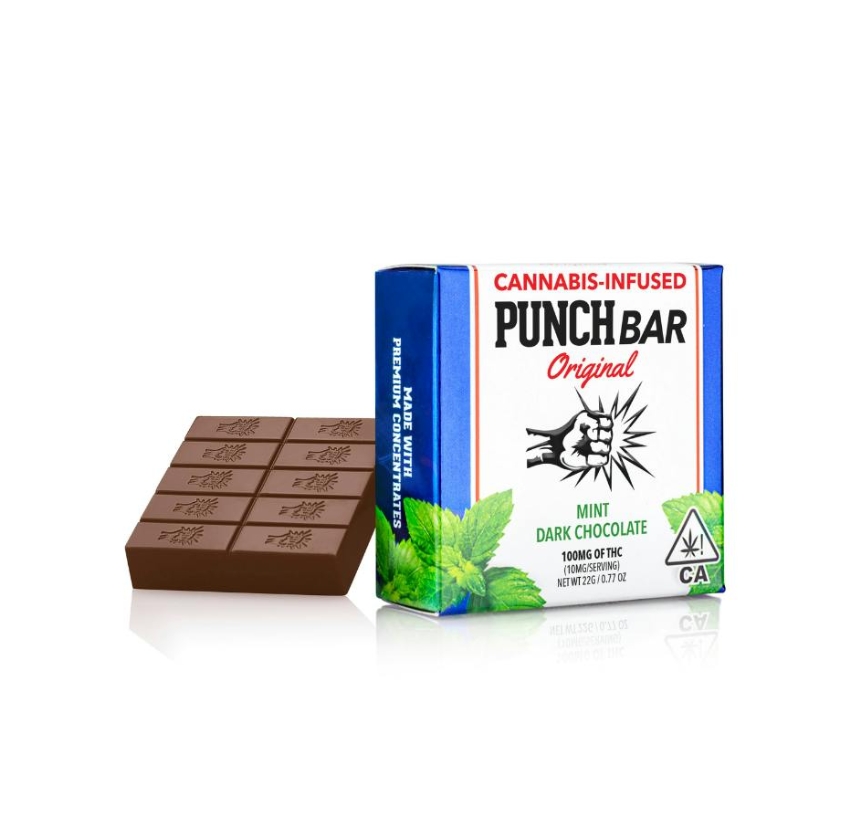 Punch Bar Solventless Mint Dark Chocolate 100mg