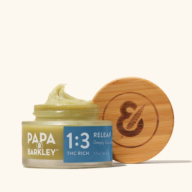 50mL Balm: 1:3 CBD/THC: Releaf Papa & Barkley