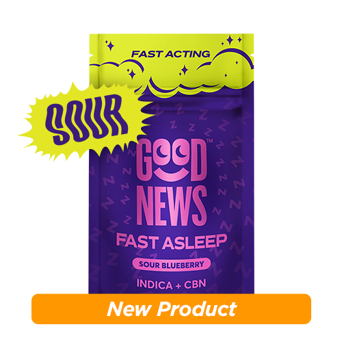 Fast Asleep Sour Blueberry 2:1 THC:CBN Good News