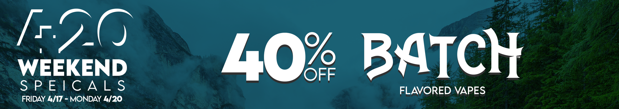 Cannabis Promo, Cannabis Sales, Cannabis Discounts, Cannabis on Sale, 40% off Batch & Become Vapes