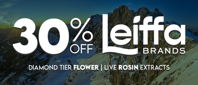 Cannabis Promo, Cannabis Sales, Cannabis Discounts, Cannabis on Sale, 30% off Leiffa