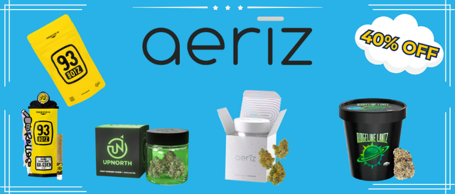 Cannabis Promo, Cannabis Sales, Cannabis Discounts, Cannabis on Sale, 40% Off Aeriz