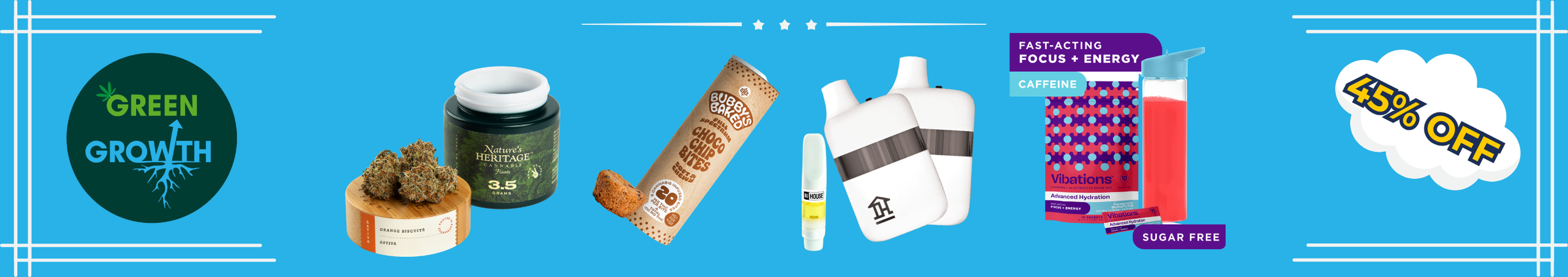 Cannabis Promo, Cannabis Sales, Cannabis Discounts, Cannabis on Sale, 45% Off Green Growth Group