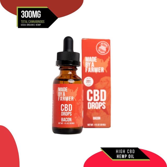 Pet CBD Drops Bacon Flavored Made by A Farmer