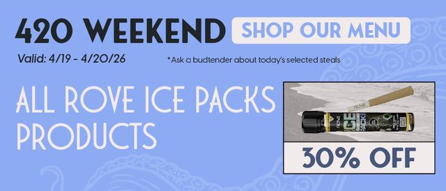 Cannabis Promo, Cannabis Sales, Cannabis Discounts, Cannabis on Sale, 30% Off Rov Ice Packs