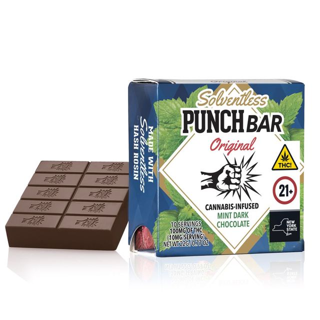 Solventless Mint Dark Chocolate 100mg Punch Bar