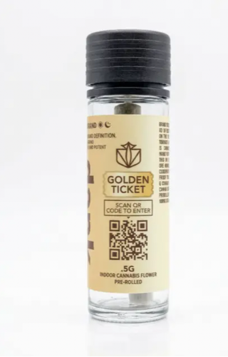 Cannabis Promo, Cannabis Sales, Cannabis Discounts, Cannabis on Sale, Dank Golden Ticket .5g Pre-Roll with any Dank Purchase 1