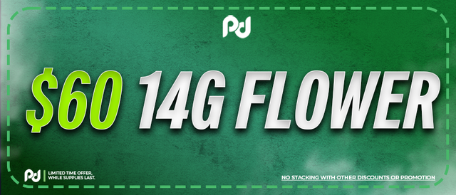 Cannabis Promo, Cannabis Sales, Cannabis Discounts, Cannabis on Sale, $60.00 14G Flower