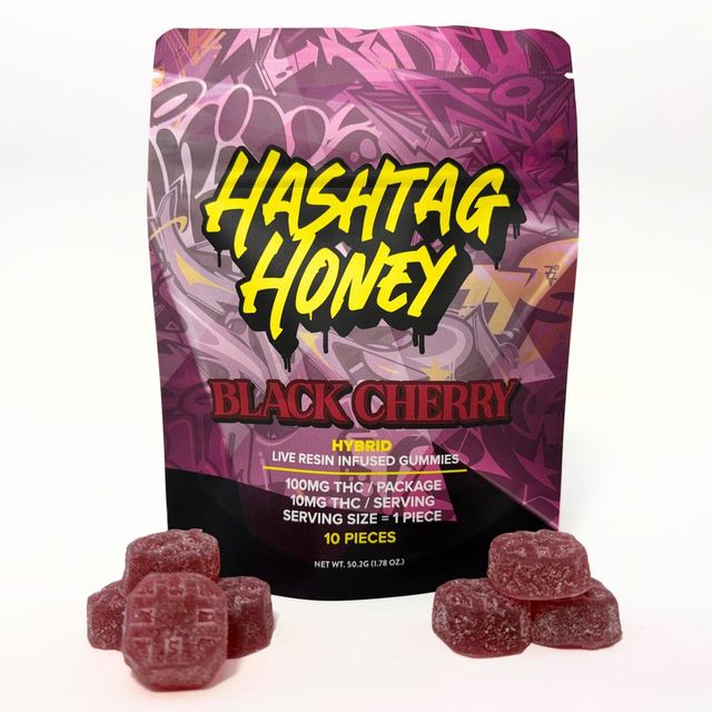 Black Cherry Gummies 100mg Hashtag Honey