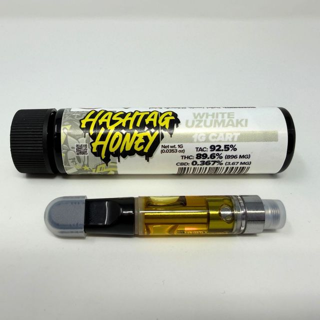 White Uzumaki Cart 1g Hashtag Honey