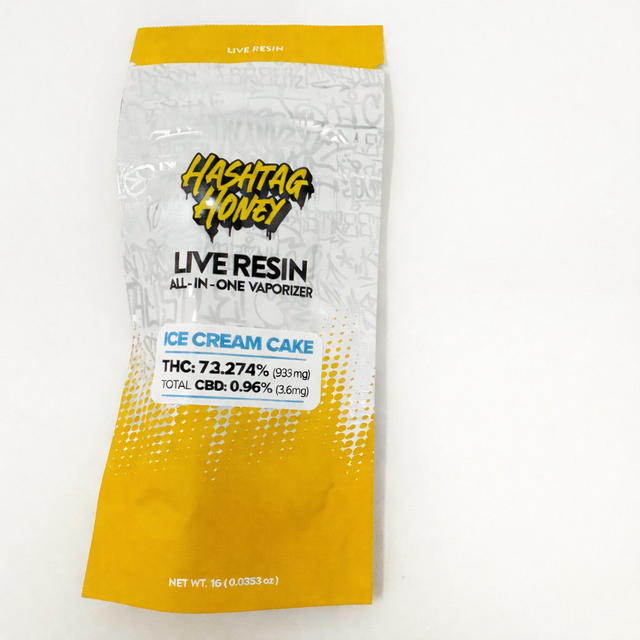 Ice Cream Cake 1g Live Resin AIO Vape Pen Hashtag Honey
