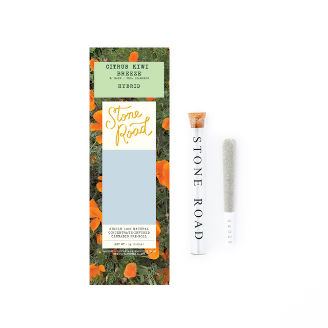 Citrus Kiwi Breeze 1g Infused Pre-Roll Stone Road