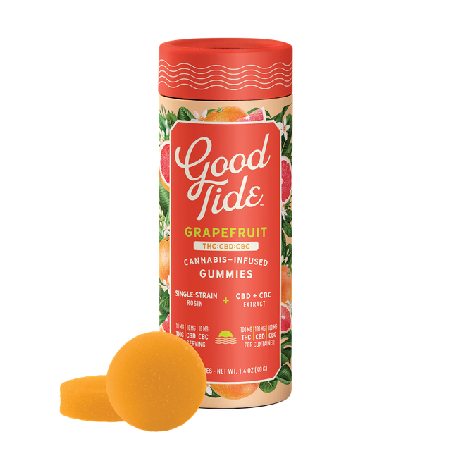 Grapefruit Gummies - THC:CBD:CBC - 1:1:1 Good Tide Grapefruit Gummies - THC:CBD:CBC - 1:1:1 Good Tide